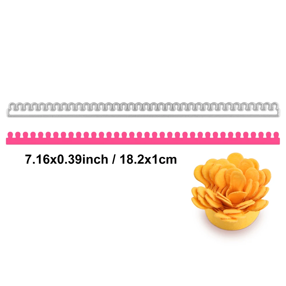 다른 3D 롤드 꽃 컬렉션 금속 절단 다이, 꽃 꽃잎 퀼링 스트립 가장자리 슬림 라인 다이 컷 DIY 카드 만들기
