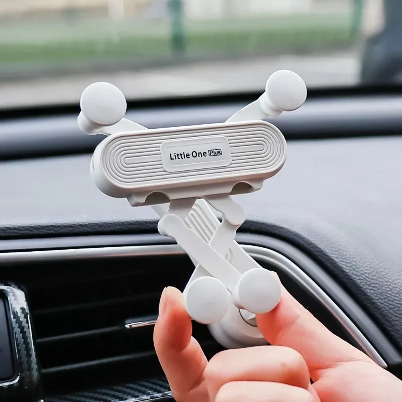 Car Air Outlet Phone Holder Auto Air Vents Hook Fixed Navigation Bracket Anti Shake Gravity Holder Extendable Mobile Phone Stand