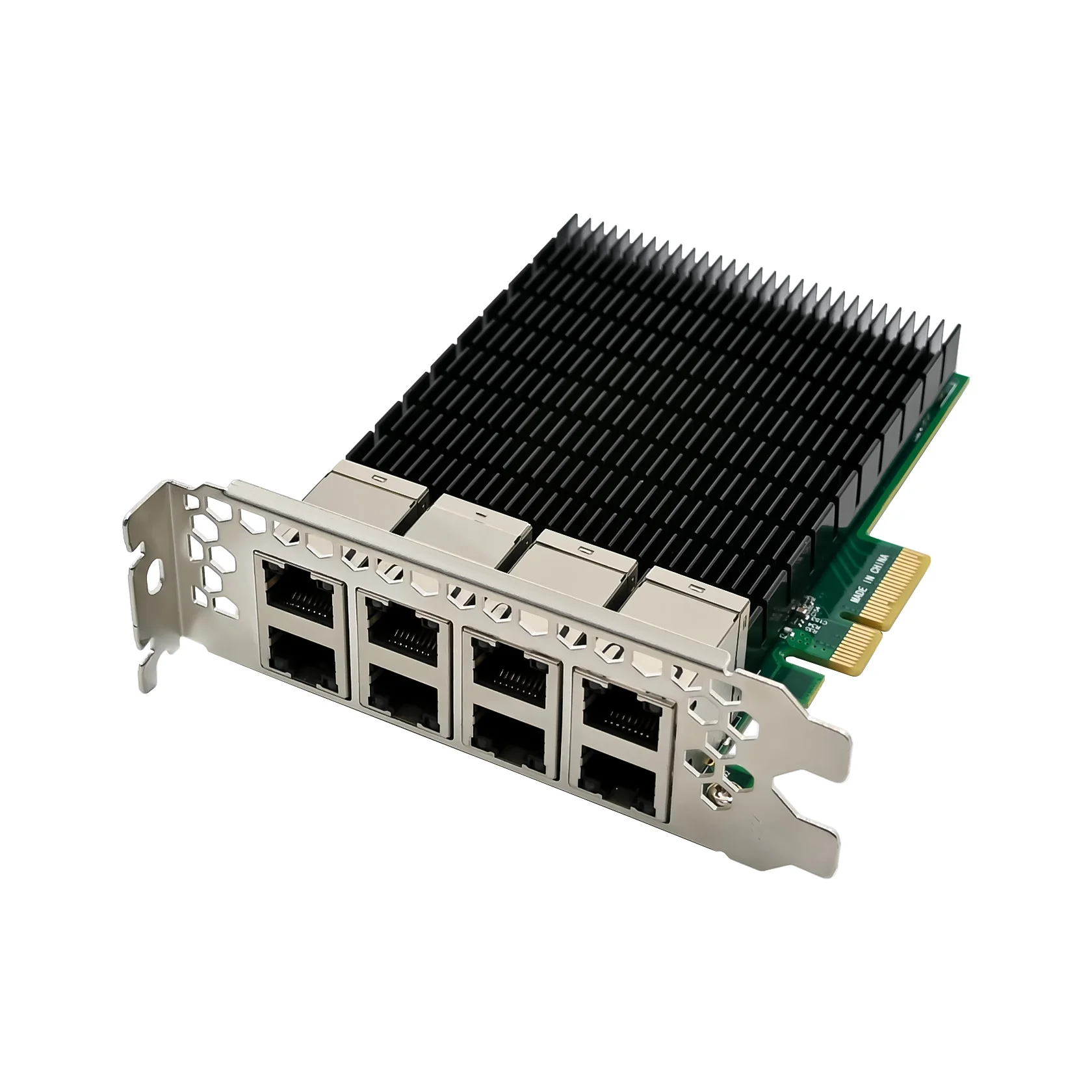 Intel I350AM4+듀얼 브래킷 1Gbps 고속 비전 캡처 서버 PC NIC용 8포트 기가비트 이더넷 PCIe x4 RJ45 네트워크 카드