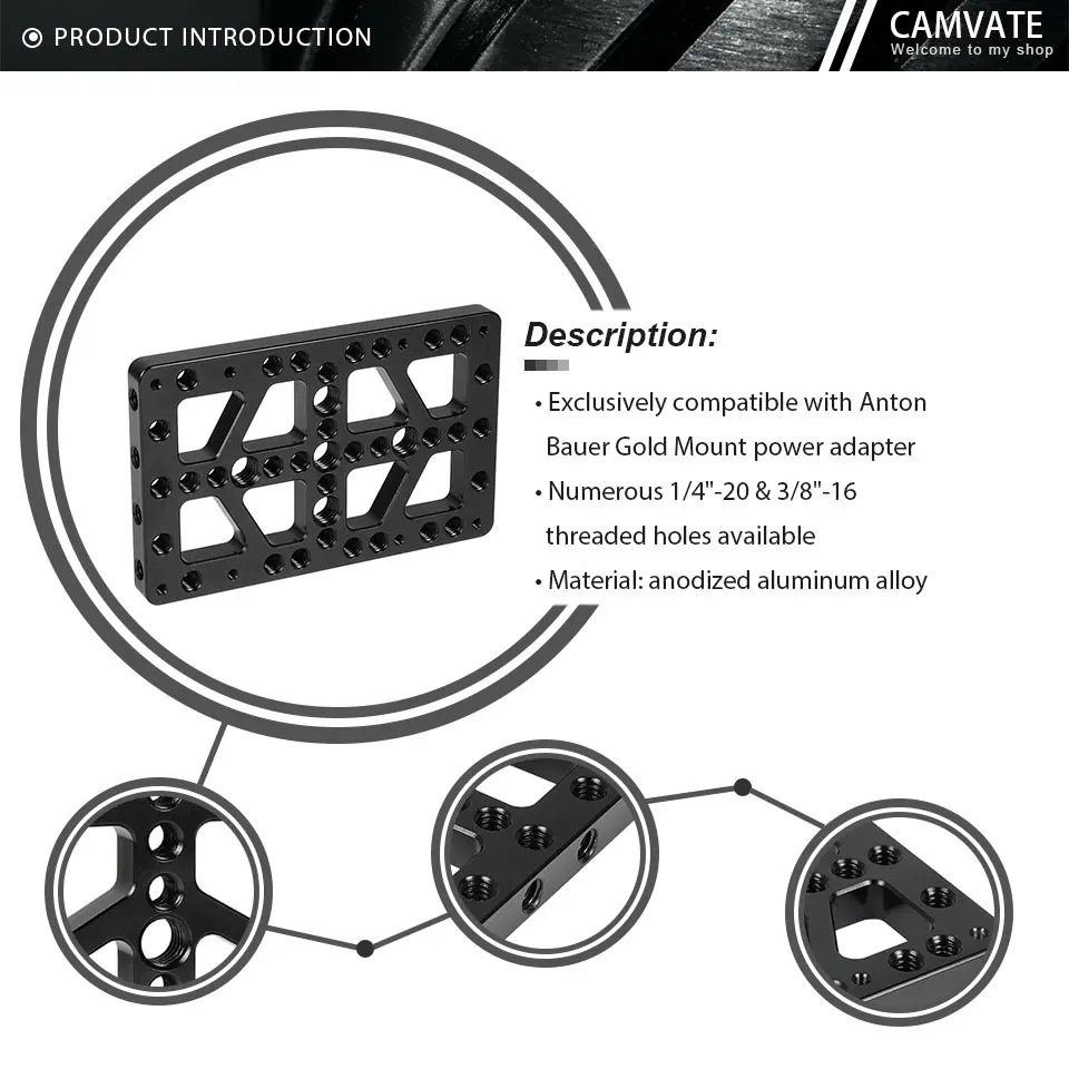 Multi-purpose Switching Plate for Rail Block Dovetail Camera Cheese Plate With 1