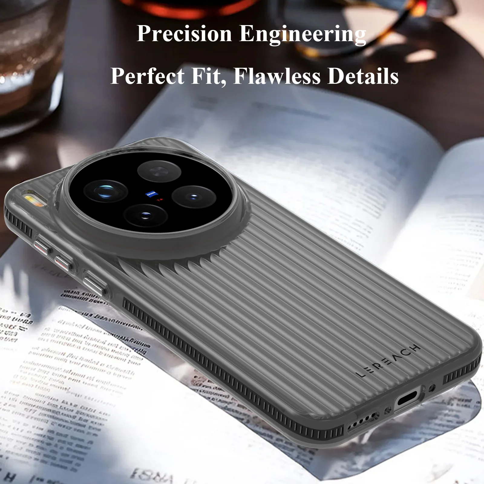 Lereach Corrugated Matte Phone Case - Anti-Slip, Slim, Fingerprint-Resistant, Multi-Color Options