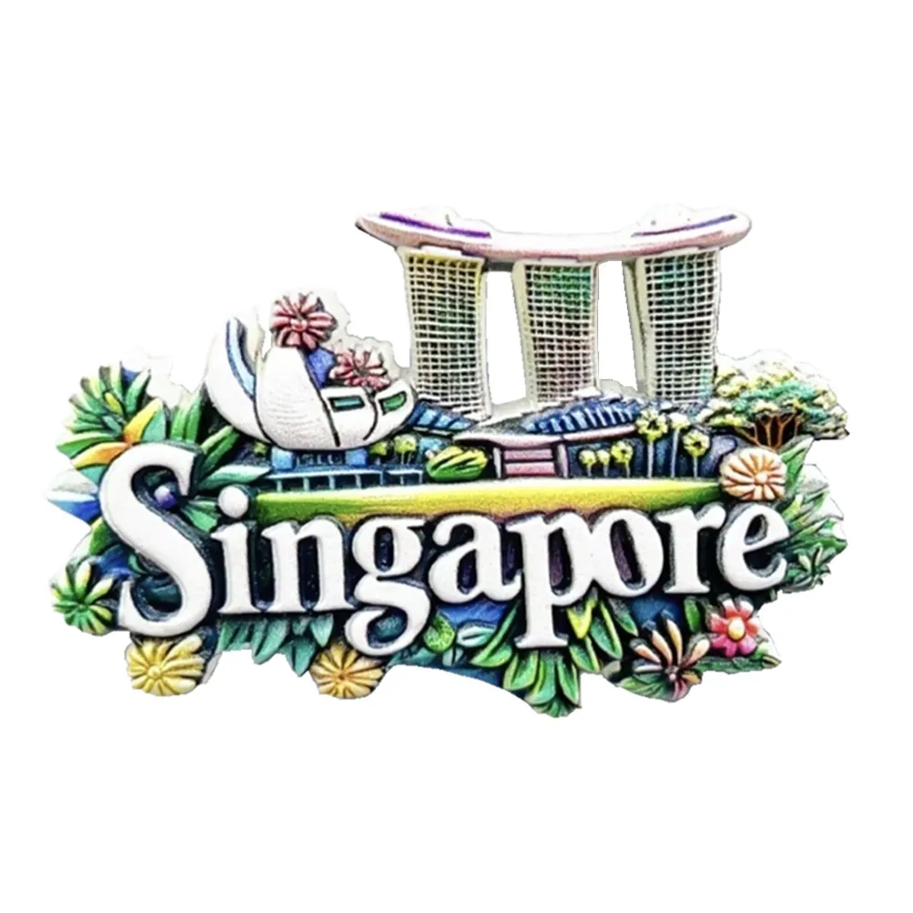 Asia Singapore Resin 3D Fridge Magnets Tourism Souvenir Refrigerator Sticker Handicraft Gift Decoration magnetic fridge magnets,magnetic fridge stickers,refrigerator decor