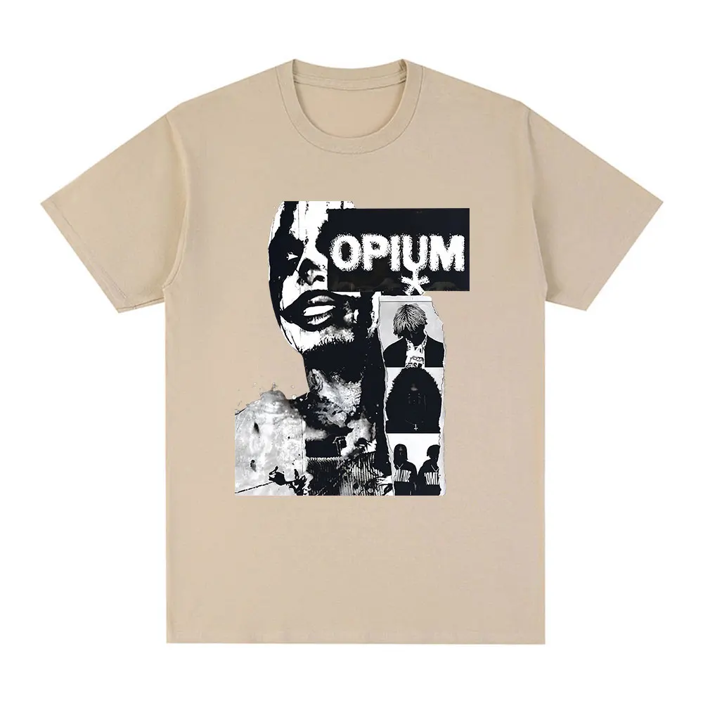 Camiseta de manga curta vintage masculina e feminina, Rapper