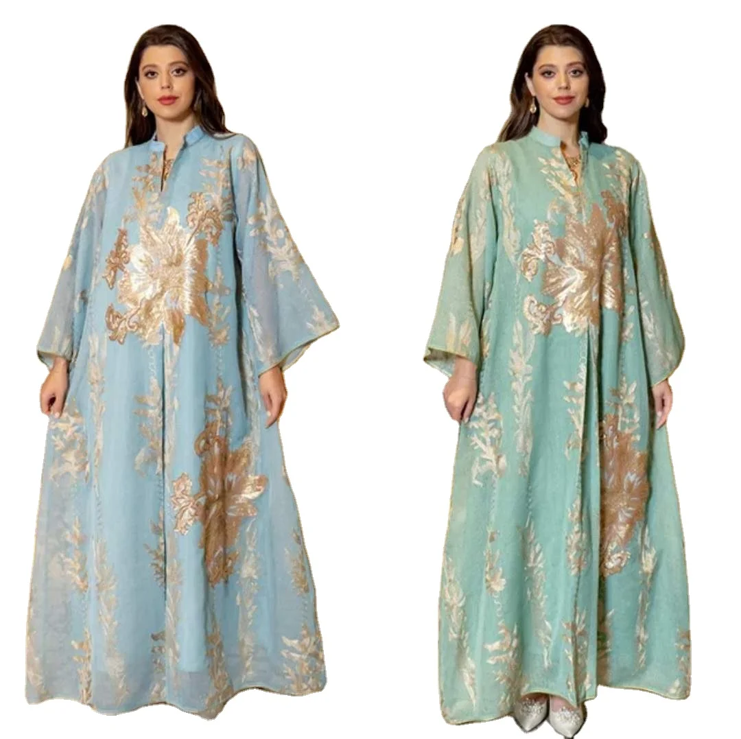 

African Muslim robe large size women's wear European and American women's long dress new robe clothes