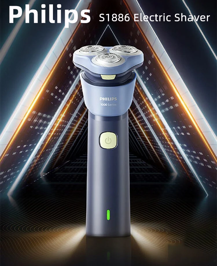 Philips S1113 Electric Shaver - USB Rechargeable Stainless Steel Razor with PowerCut Blades