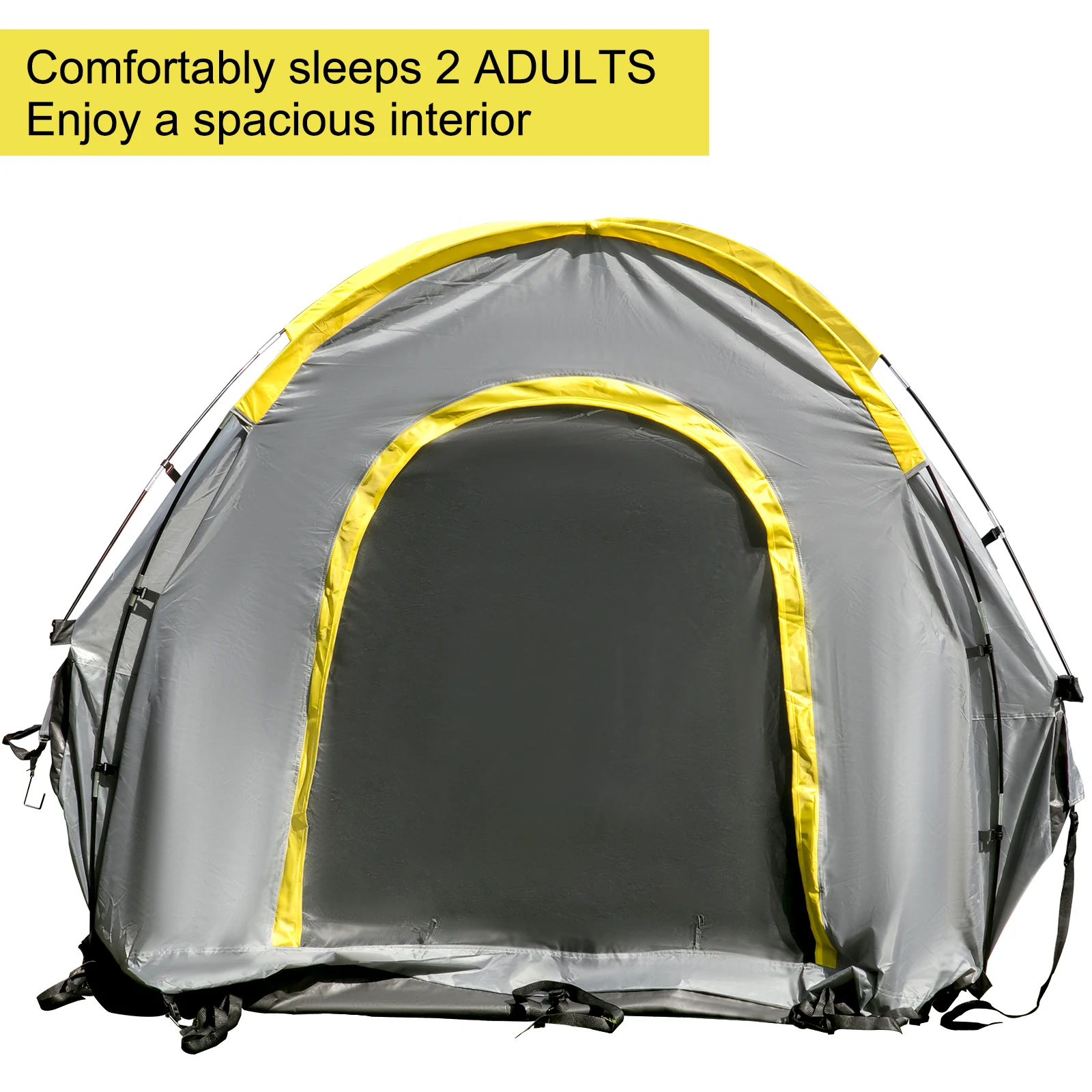 SucceBuy 5-8 FT Waterproof Truck Tent Car Accessories Bed for Full/Mid Size Truck 2-Person Sleeping Capacity for Camping Hiking Waterproof Truck Tent – Fits 5–8 FT Beds, 2-Person Camping Tent for Full & Mid-Size Trucks 3
