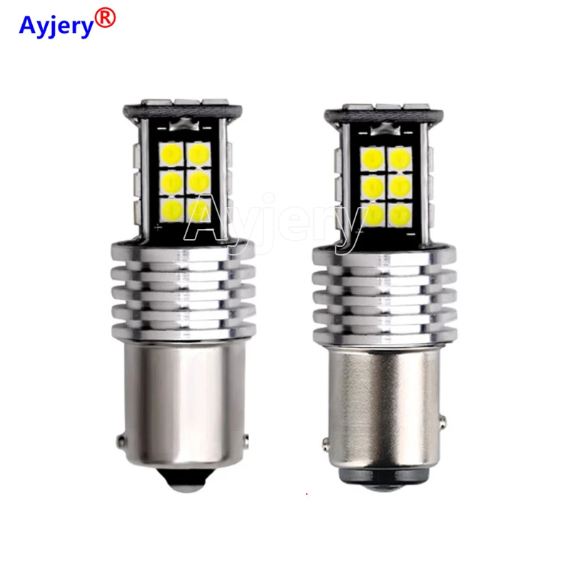 

AYJERY 50 PCS 1156 1157 7440 7443 T15 W16W Canbus LED Signal Light 3030 24 SMD White Turn Tail Bulb Brake Lights Reverse Lamp