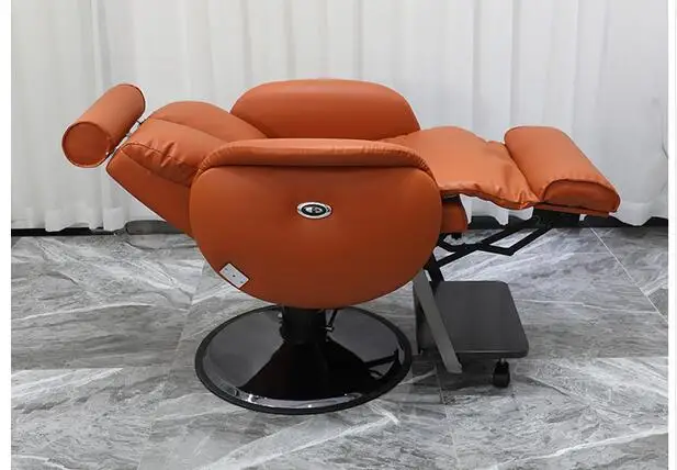 Hair salon chair electric down physiotherapy chair Barber beauty salon lifting oil head hair cutting