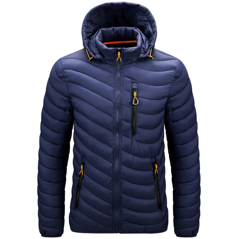 Blouson d'hiver parka matelassée avec capuche - Ombre - Pour Homme