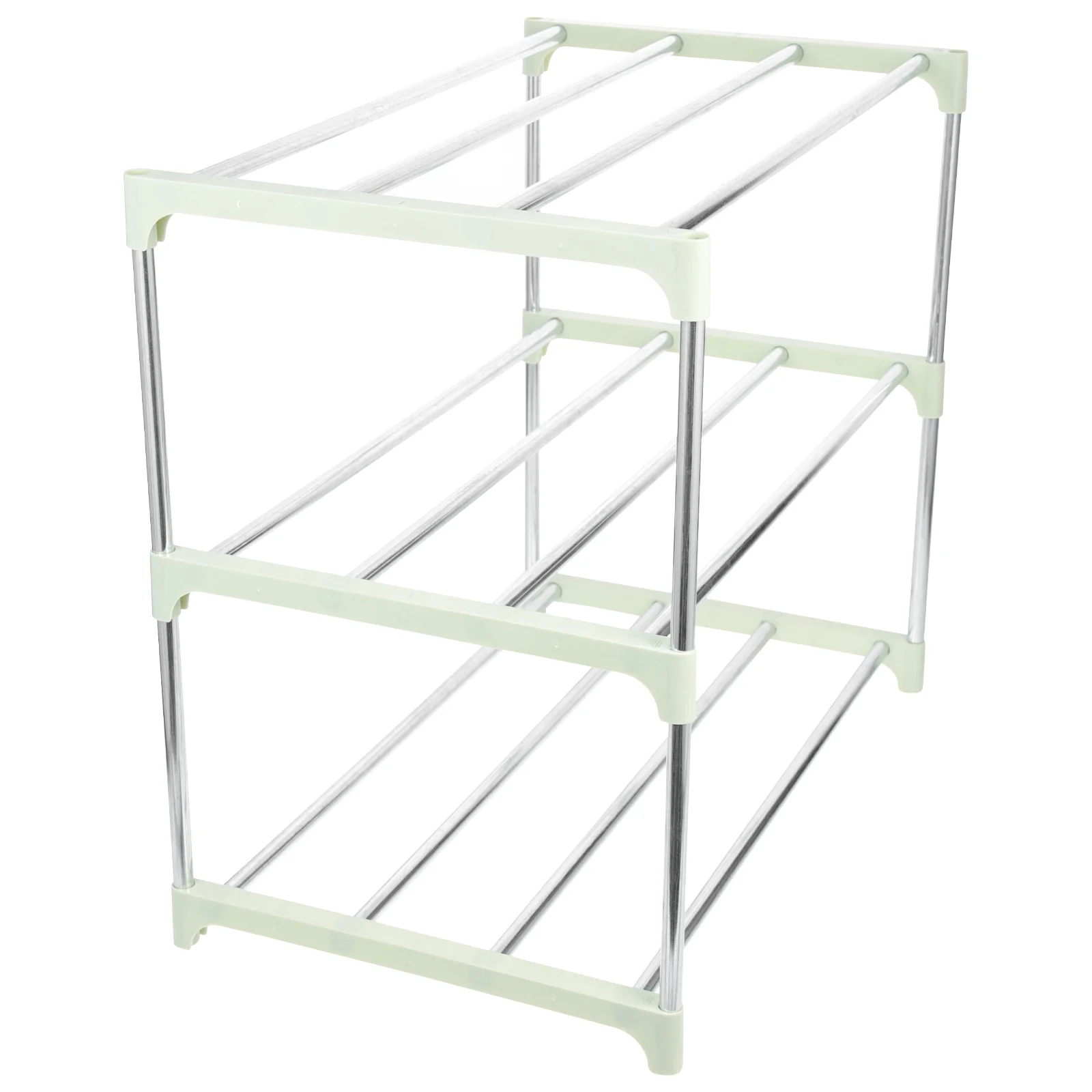 Shoe Rack 3-layer Shelf Storage Organizer Shoebox Household Shoes Stainless Steel Entryway shoe rack