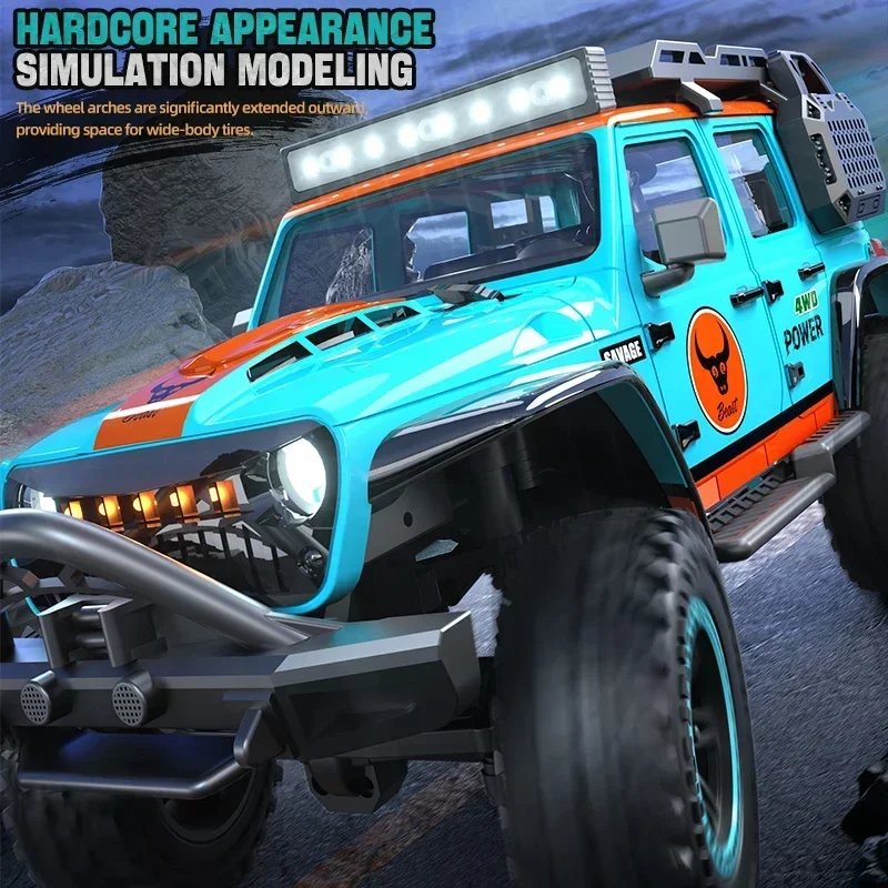 새로운 RC카 1:20 4륜구동 LED 라이트 2.4G 20KM/H 고속 오프로드 등반 리모컨 자동차 장난감 남아 여아 어린이 선물