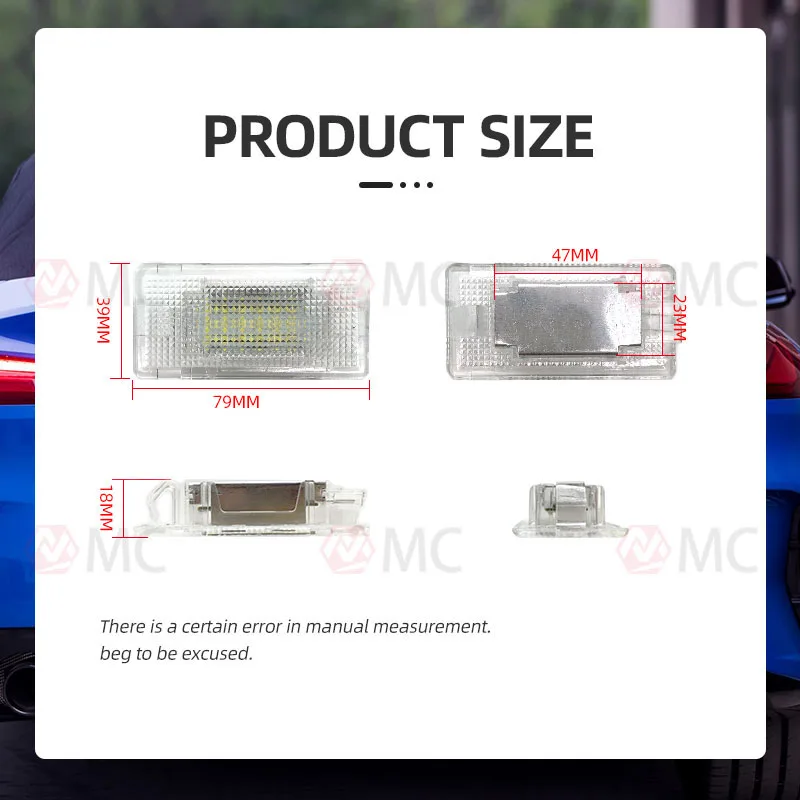1x For BMW X1 E84 X5 E53 E70 Z8 E52 Bright White LED Trunk Boot Luggage Compartment Light Lamp Assembly