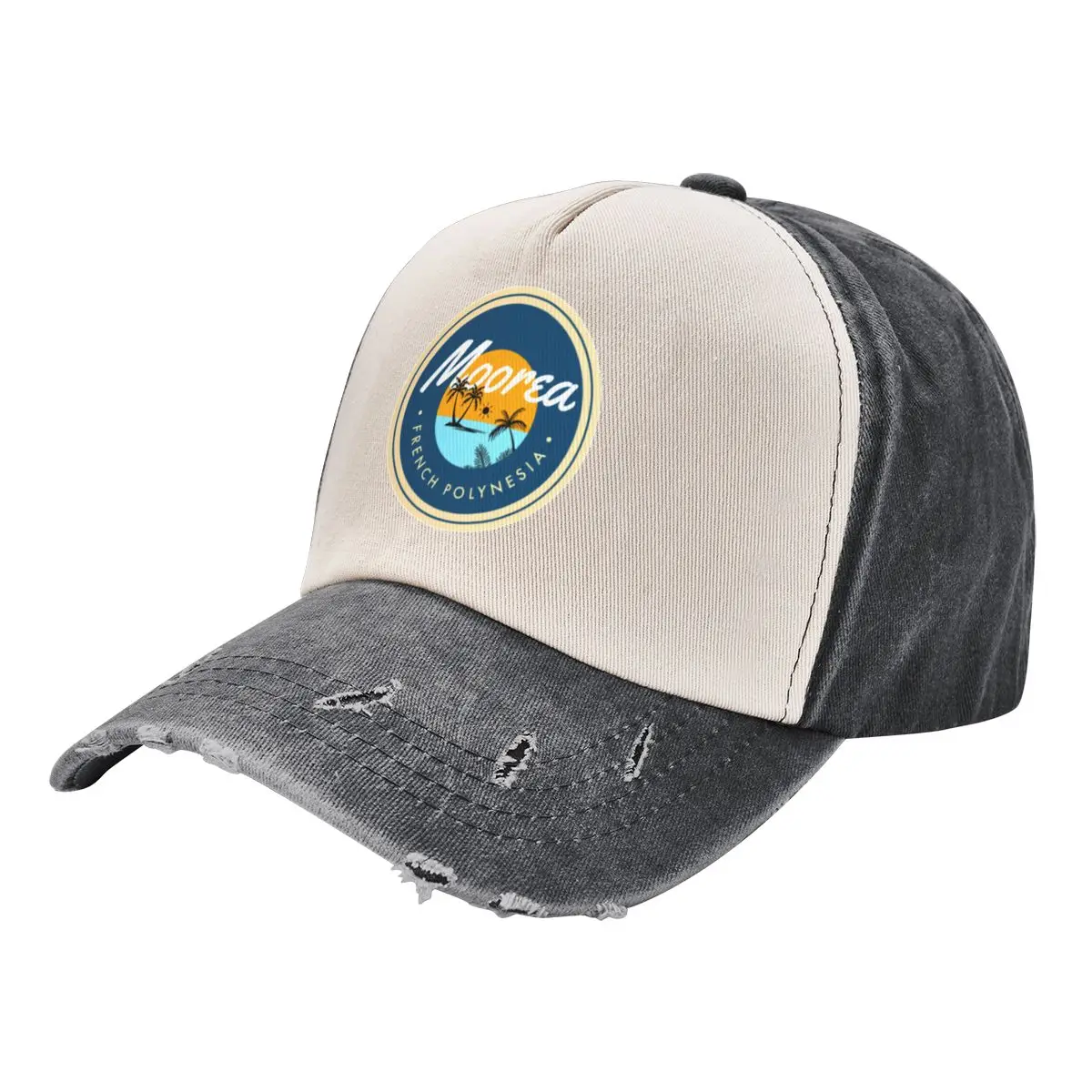 

Moorea French Polynesia Island Beach Palm Trees Summer Paradise Travel Baseball Cap Hat Beach Anime Women's Hats 2024 Men's