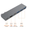 Tebe Dual USB-C Hub 6 IN 2 Type-c to 4K HDMI-Adapter Thunderbol USB C Multi USB 3.0 Fast PD Charging Splitter for Macbook Lenovo 3
