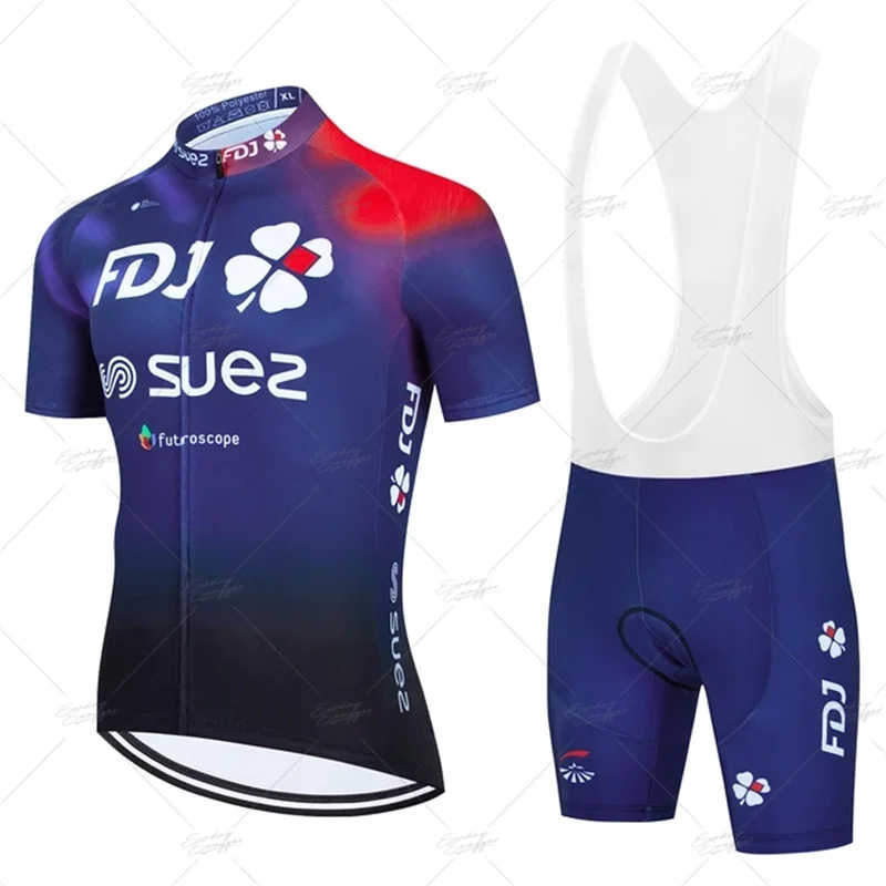2023 Pro Team Men's Cycling Jersey Sets Paris Short Sleeve Quick Dry Maillot Ciclismo Racing Bicycle Clothing