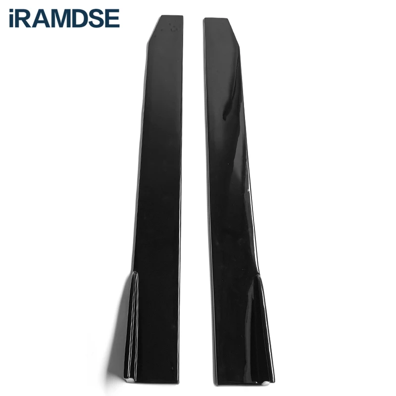 Jupe Latérale, Paire De Jupe Latérale Universelle Séparateur à Bascule Diffuseur D'aile Latérale Kit De Carrosserie De Voiture Noir Brillant 17.7x3.3in