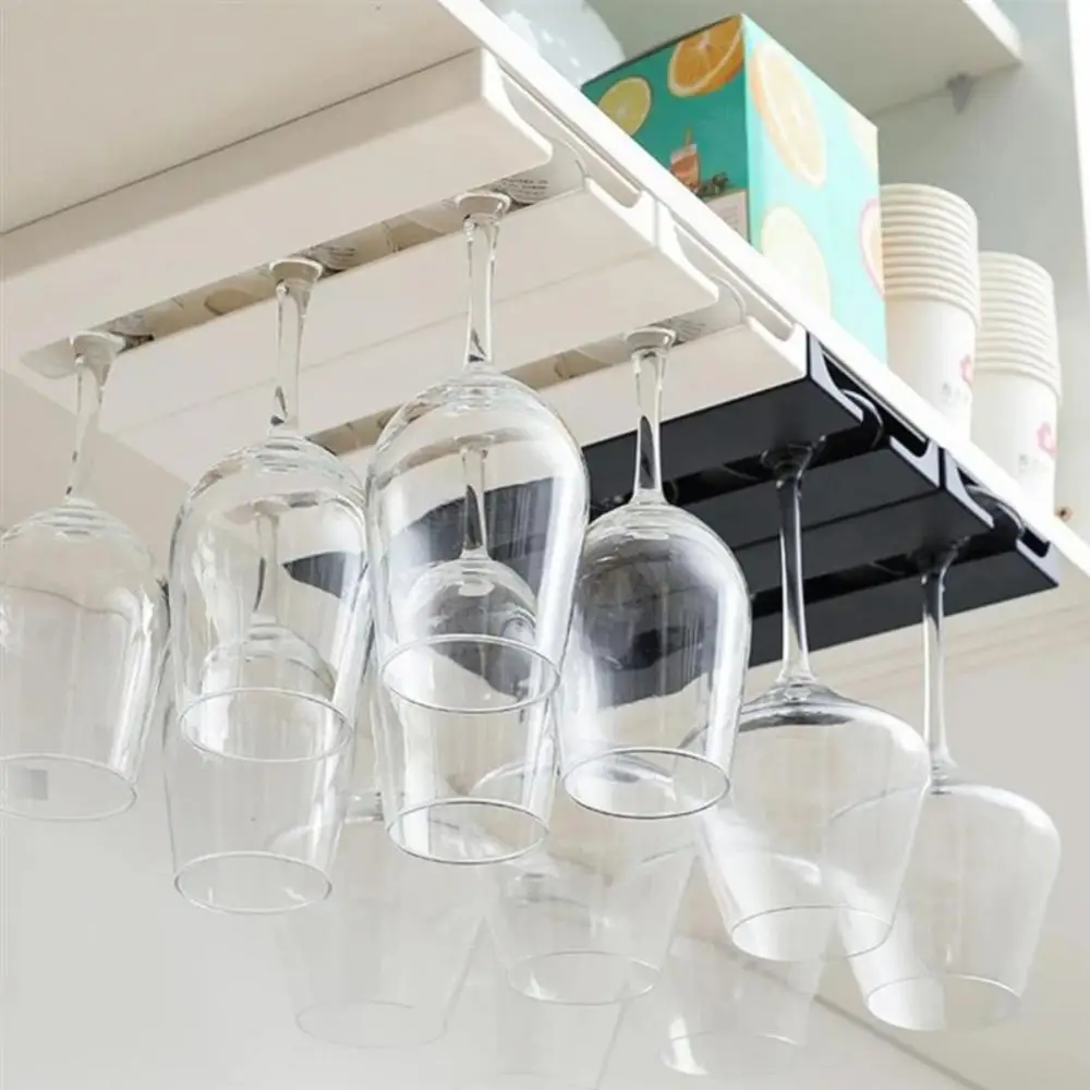 Wine Glass Rack Wall-mounted Multi-function Hanging Rack Family Kitchen Cupboard Bar Decoration Goblet Storage wine glass holder rack