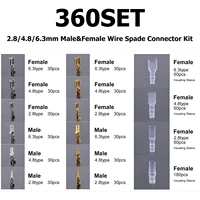 SN-58B Wire Terminal Crimping Tool Kit AWG24-16 Self-Adjusting Ratcheting Wire Crimper 720PCS Male and Female Spade Connectors 2