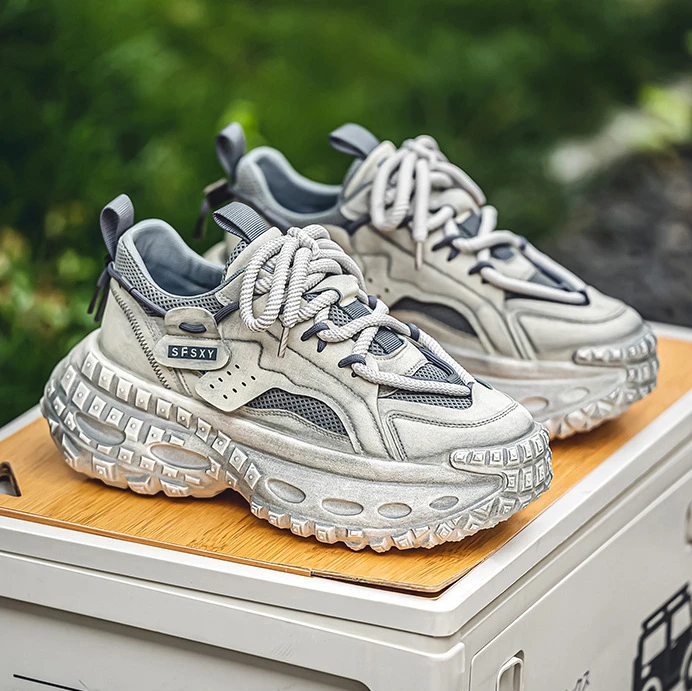New Summer Outdoor Men's Casual Thick Bottom Sneaker Shoes For Men Sports Breathable Mans Popular Loafers Model Male_vogvips.com