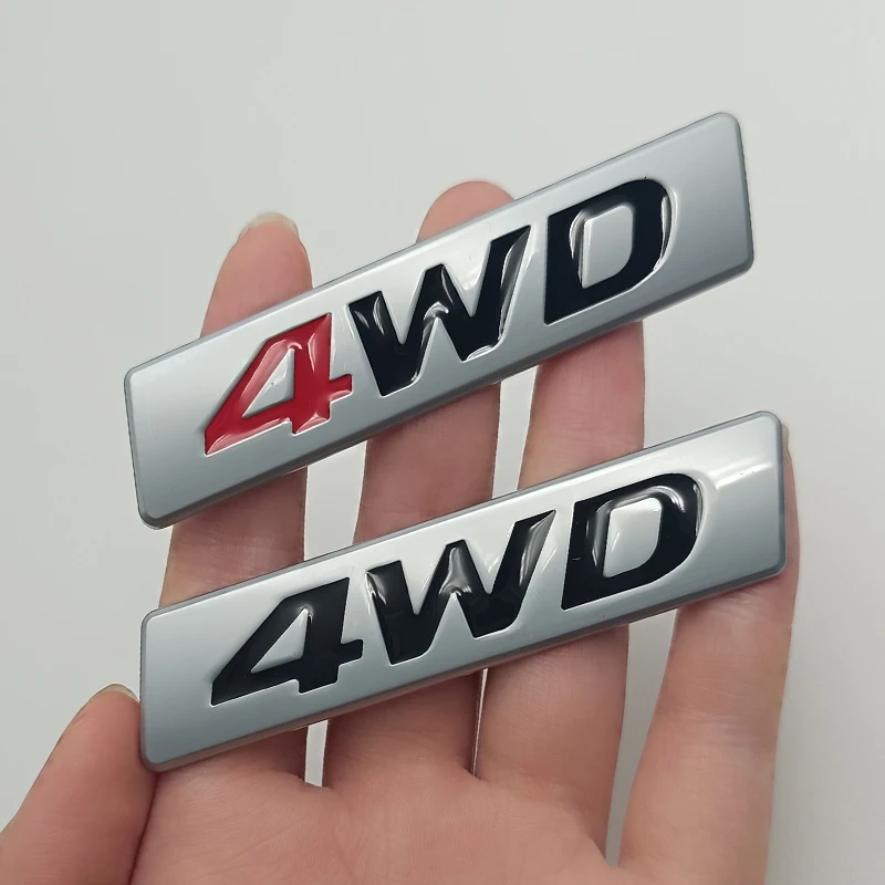3D Metal 4WD Car Emblem Badge Sticker Accessory