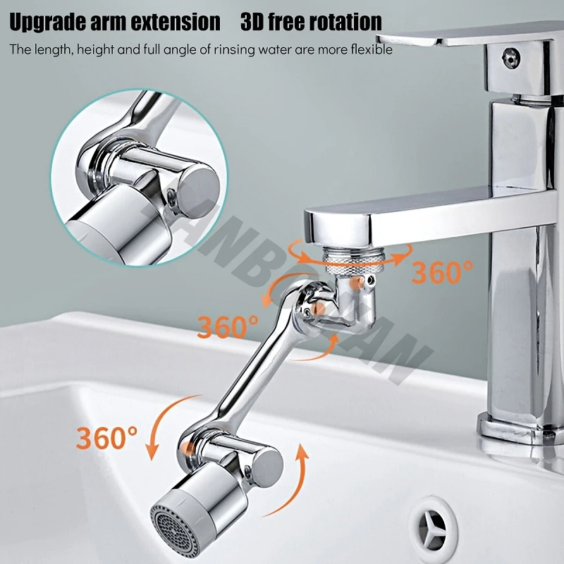 Universal 1080&deg; Rotatable Faucet Aerator Extender Plastic Splash Filter Faucets Bubbler Nozzle Robotic Arm For Kitchen Bathroom faucet aerator,faucet extender,faucet extension
