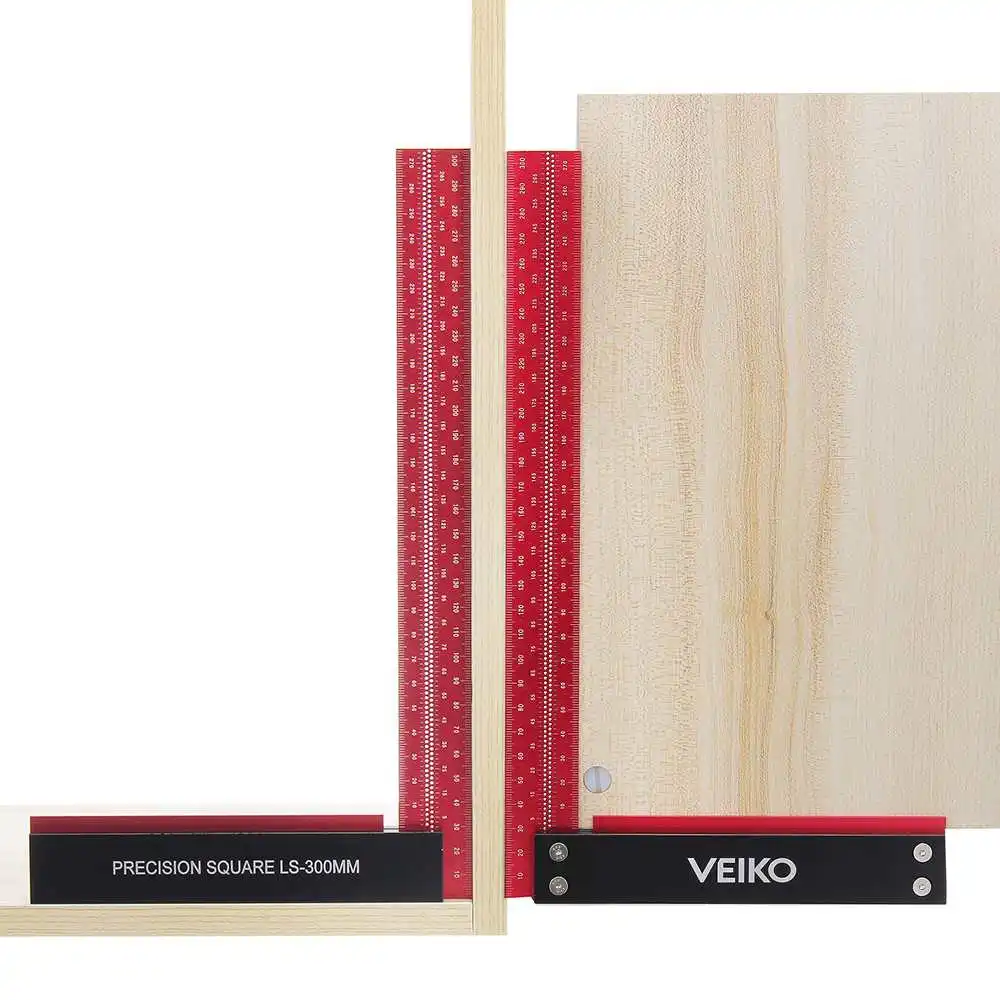 VEIKO-LS Woodworking 90 Degree 300mm 12 inch Precision L Square Measurement Ruler for Measuring and Marking Woodworking
