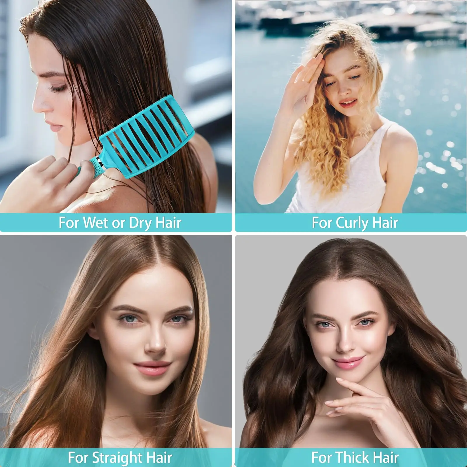 Professional Salon Hairdressing Comb Scalp MassageCombs Wet Curly Detangle Hair Brush for Barber Styling Tools 5