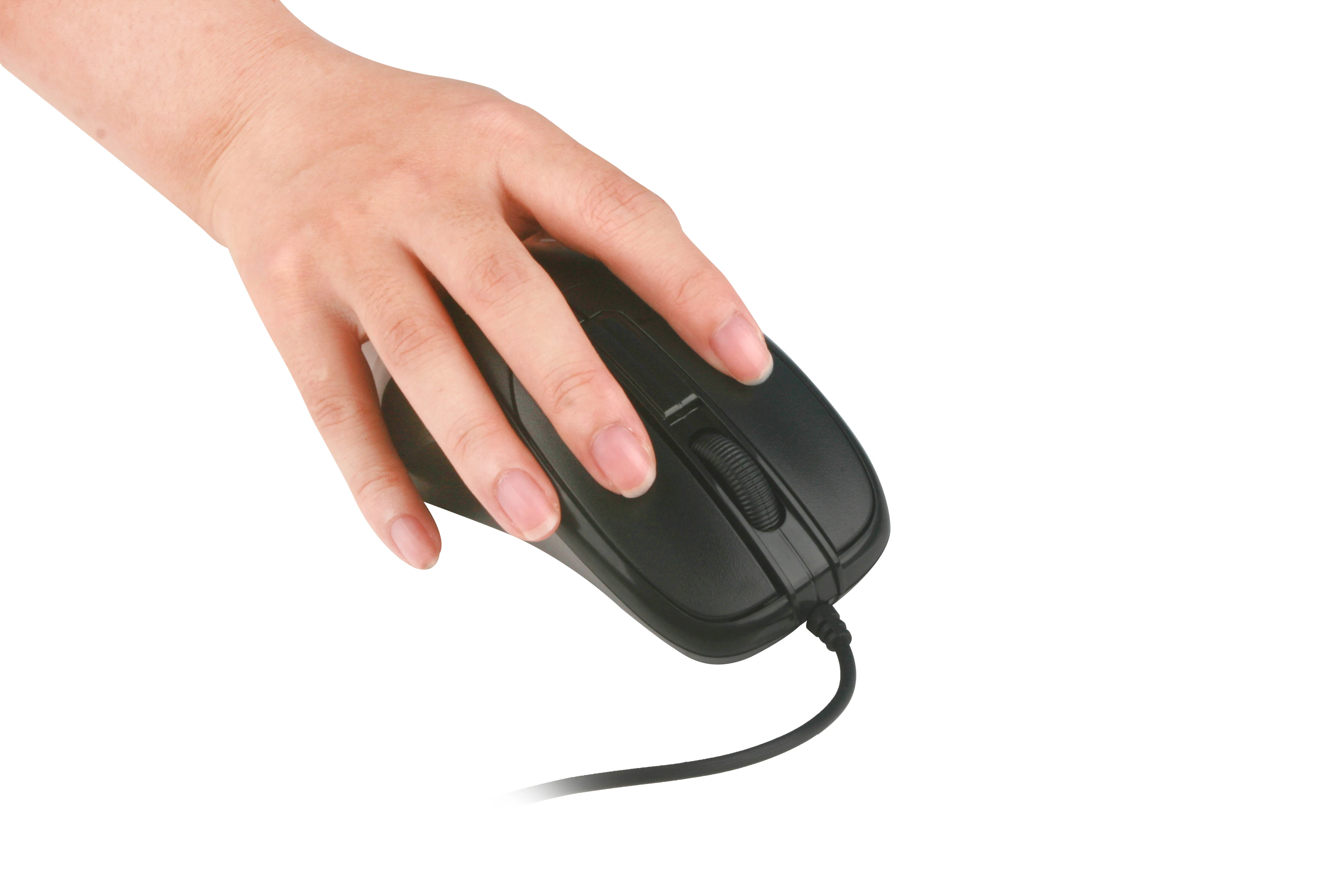 PS2 Wired Mouse 1200dpi Computer Office Mouse Matte Black PS2 Gaming Mice For PC Notebook Laptops Non Slip Ergonomic Gamer Mouse