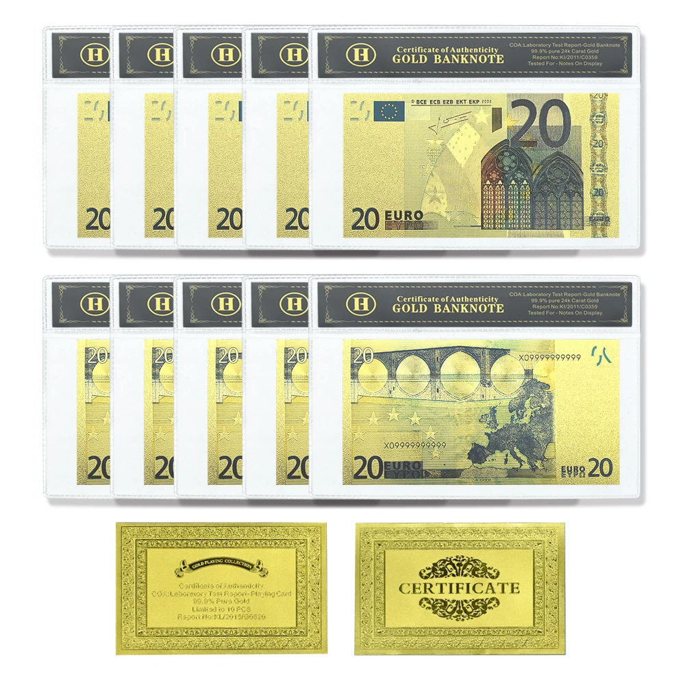 ドイツ 2018 - シルバーの20ユーロ札5枚セット、PP製、完全版