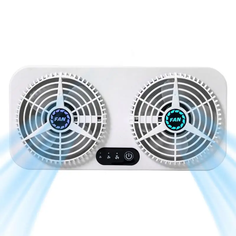 

Solar Powered Car Fan Auto Front Rear Window Air Vent Exhaust Fan Car Radiator Eliminate The Peculiar Smell Inside The Car And