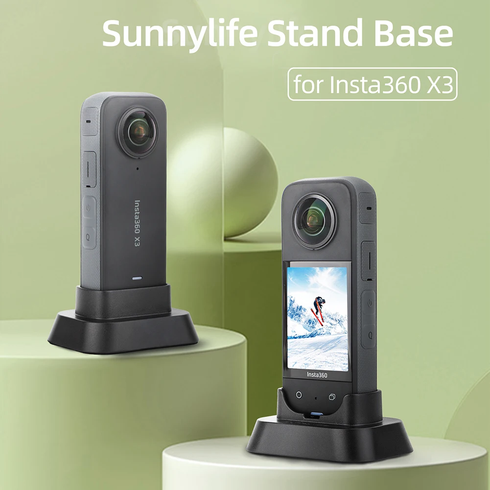 Insta360 One X2 용 미끄럼 방지 스크래치 방지 데스크탑 스탠드베이스 홀더 마운트 도크, 액션 카메라 액세서리, 데스크탑 스탠드
