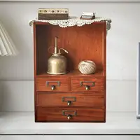 ตู้เก็บของสไตล์เรโทรวินเทจสำหรับวางบนเคาน์เตอร์ในห้องนั่งเล่น 1