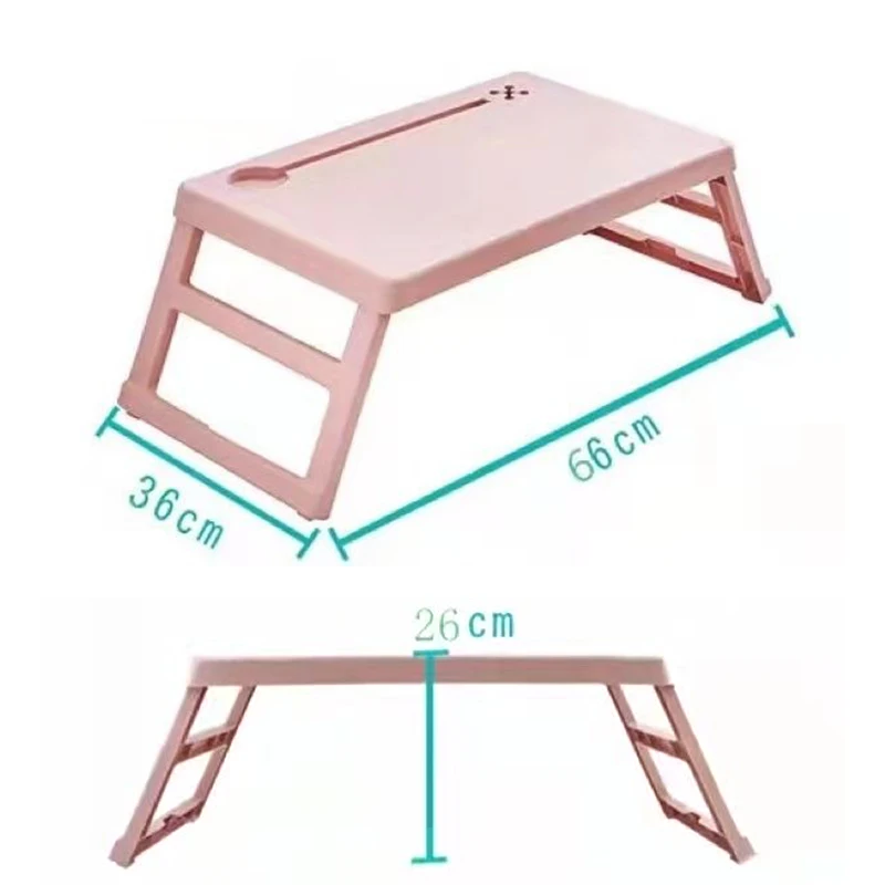 Folding Computer Desk Portable Lightweight Bed Stable Laptop Desk Plastic Material Home Bedroom Living Room Furniture