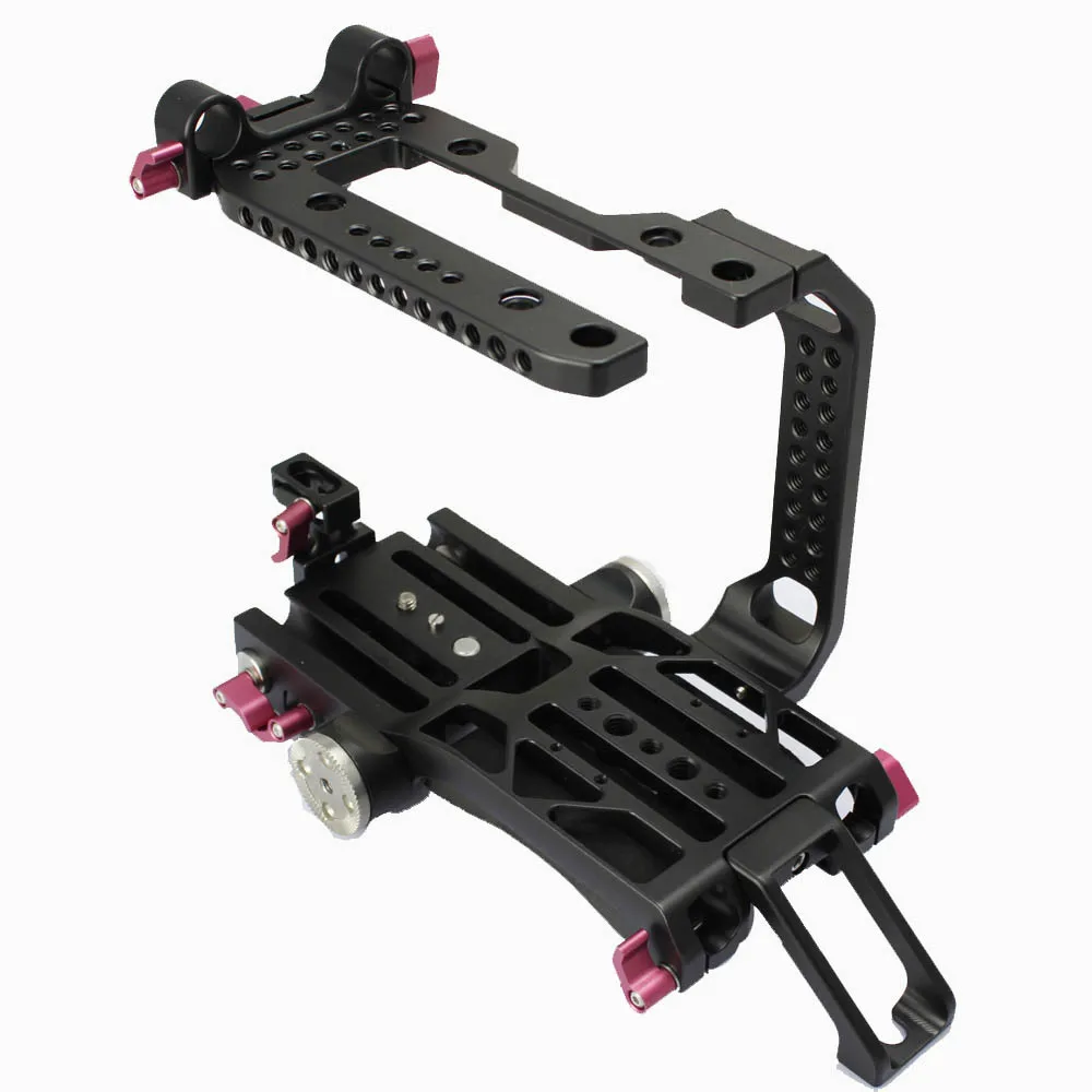 Hontoo 15Mm Baseplate Camera Rig Cage Per Sony Fs7 Kit Fs7 Supporto Staffa Gabbia