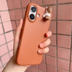 Korean Cute 3D Cartoon Lying Cat Silicone Phone Case - Lovely Soft Cover - iPhone 14 (Brown)