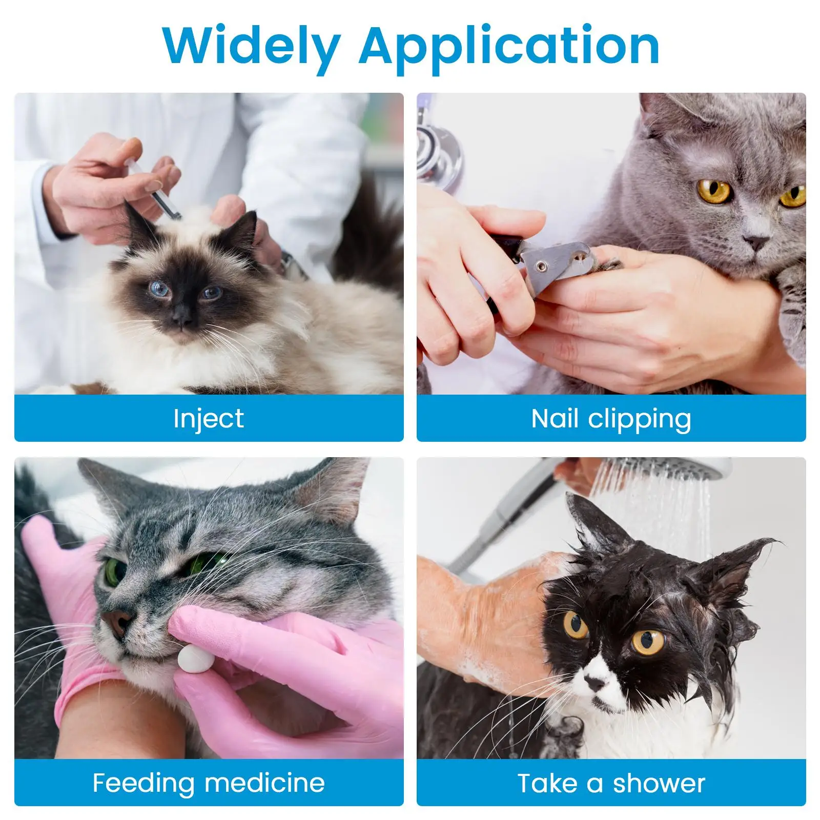 4 Pcs Cat Shoes Claw Sleeves Feet Socks Cover Clippers Pet Covers Caps for Cats Grey Foot