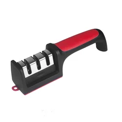 Multi-Functional Handheld Kitchen Knife Sharpener with Sharpening Stone - Black - L (C Sharpener)