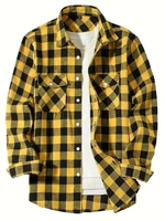 Chemise à manches longues en coton pour hommes, nouvelle mode printemps et automne, Plaid rouge brossé, Business, loisirs, flanelle, sans fer 4