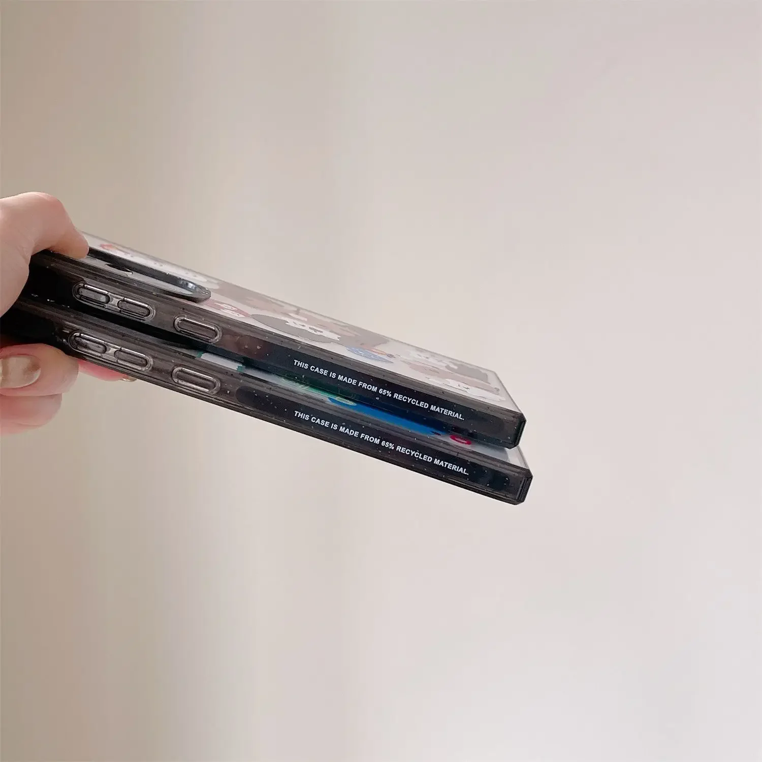 Bear Picnic Acrylic Black Border Case for Samsung Galaxy S22 S23 S24 Ultra S22+ S23+ S24 Plus Cover Protective Case