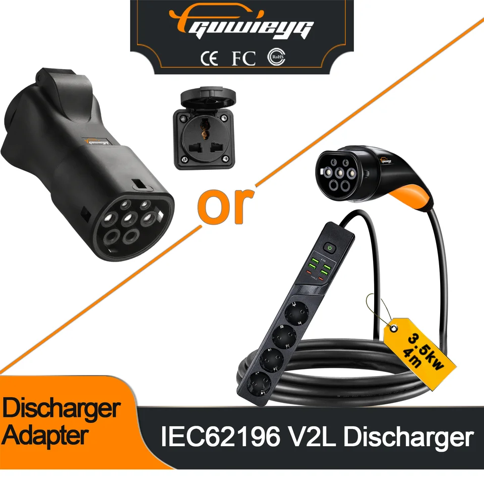 Adaptateur de câble de décharge EV pour voiture Vope2, MG, ZS, MG4, MG5,  décharge V2L, véhicule pour charger le type 2 - AliExpress