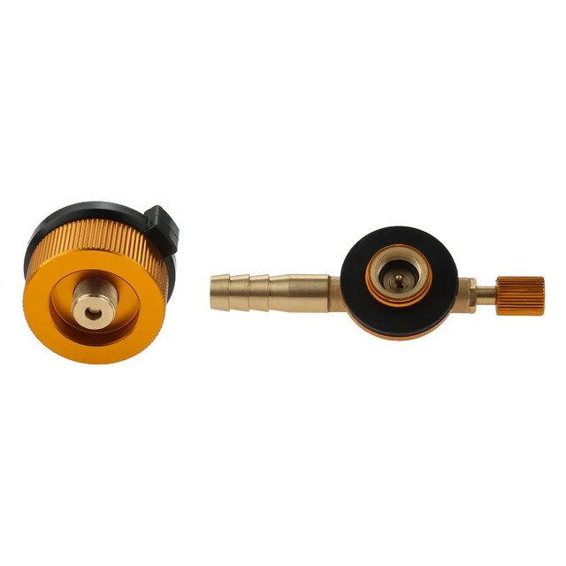 Gáztartály -Adapter Kazettak Kit Gázszabályozó Kettős Csatlakozás Az Lp Cb/Od Tartály Kannák Vezérlőszelep -Kapcsoló Ötvözethez Bbq Rv -Hez - Image 5