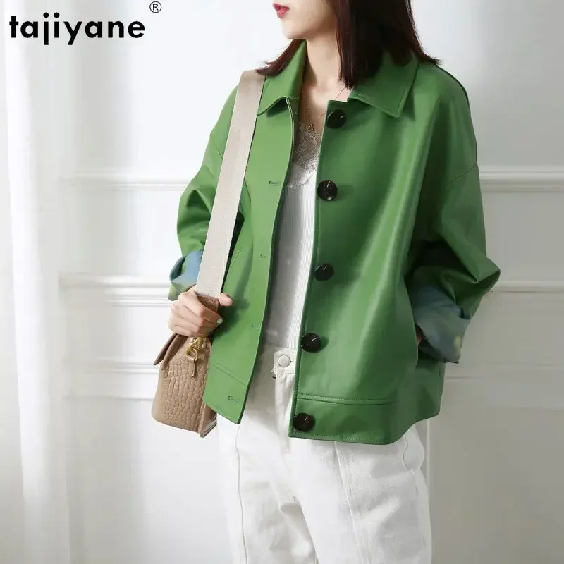 

Tajiyane Natural Sheepskin Leather Jacket Women 100% Genuine Leather Jackets for Women 2023 Short Fashion Real Leather Coat SGG