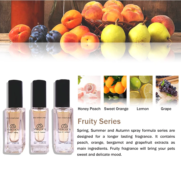 Perfume Original Manufacturing 5ml Fruity Scent Sample Alcohol and Paraben Free Perfume Tester Mini Dog for Pets and Kid