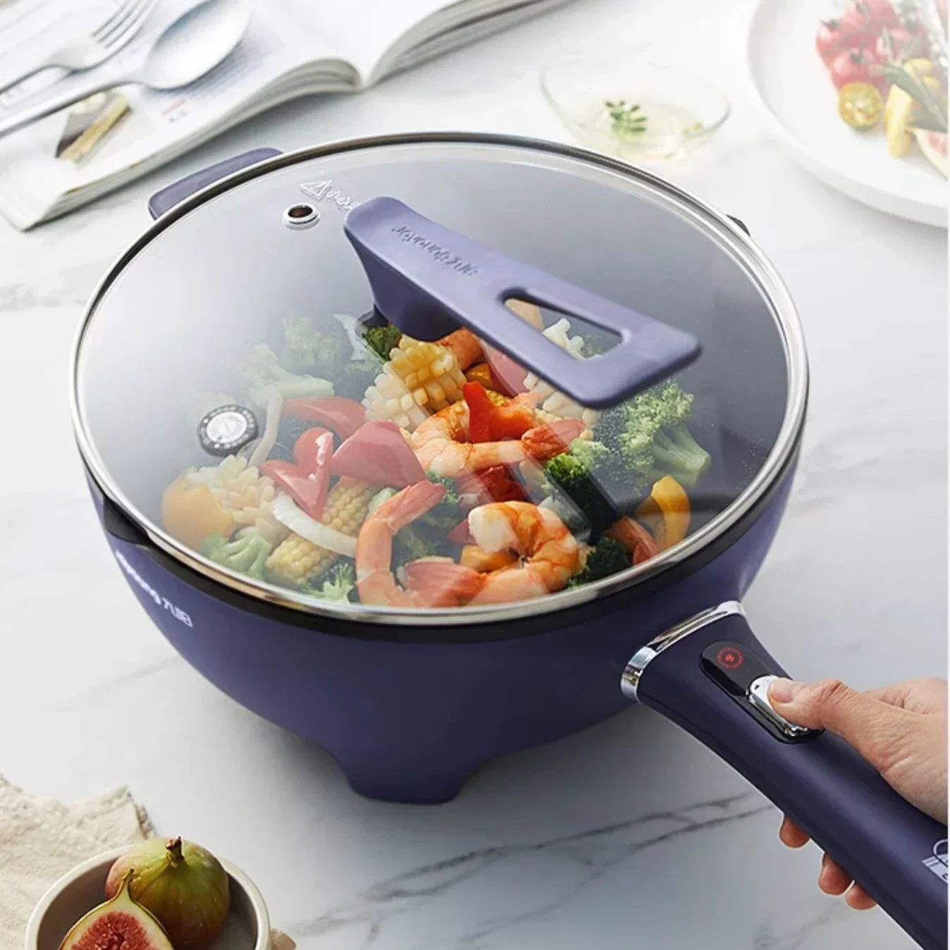 Multifunctional Electric Wok - Electric Cooker with Steam Frying & Chafing Dish Function. Mini Pot for Home 2