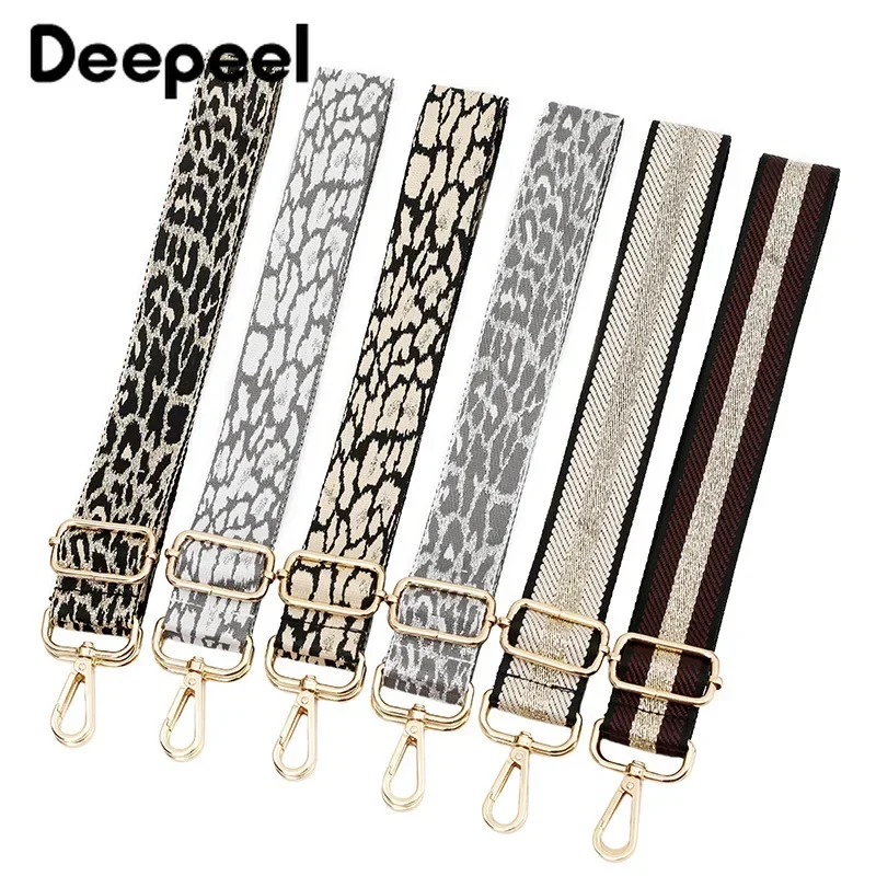 Deepeel 3.8cm Wide Leopard Bags Shoulder Strap Women's Bag Accessories Handbag Crossbody Adjustable Jacquard Backpack Straps