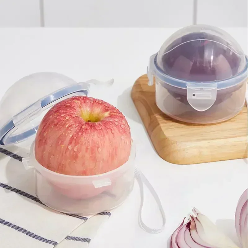 Reusable Food Saver Box Tomato Garlic Onion Lemon Keeper Refrigerator Clear Box Vegetable Fruit Holder for Food Fresh Keeping