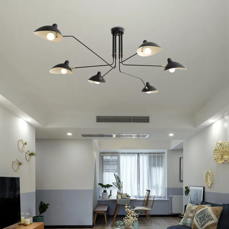 

Modern Duckbill Chandeliers Lighting Nordic Iron Hanging Lamp Retro Industrial Spider Serge LED Pendant Ceiling Light Fixtures