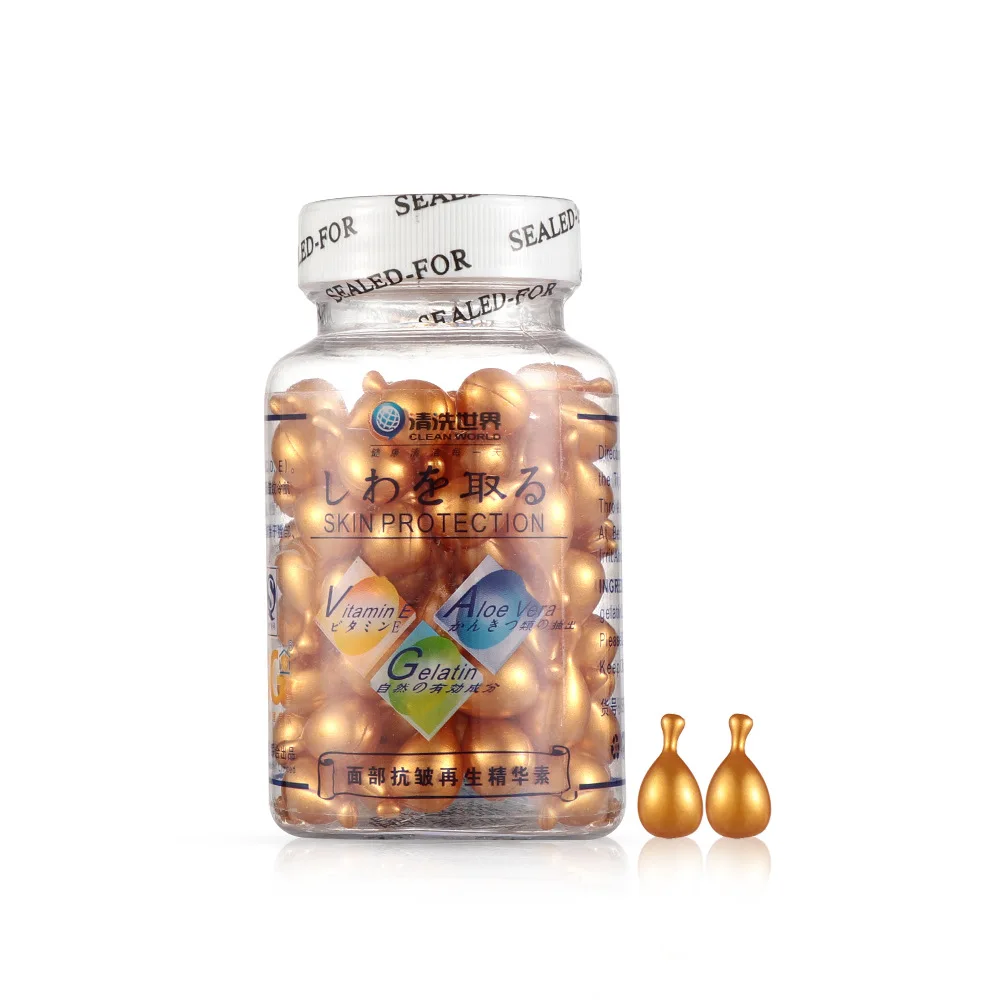 Vitamin E Extract Capsules Moisturizing Cream Ve Serum Facial Korean Makeup  90Pcs/bottle Skin Care 6
