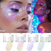 4colors Eyeshadow Glitter Gel Cream Face Hair Body Nail Glitter Gel Heart Star Moon Loose Sequins Festival Makeup Decorations 1