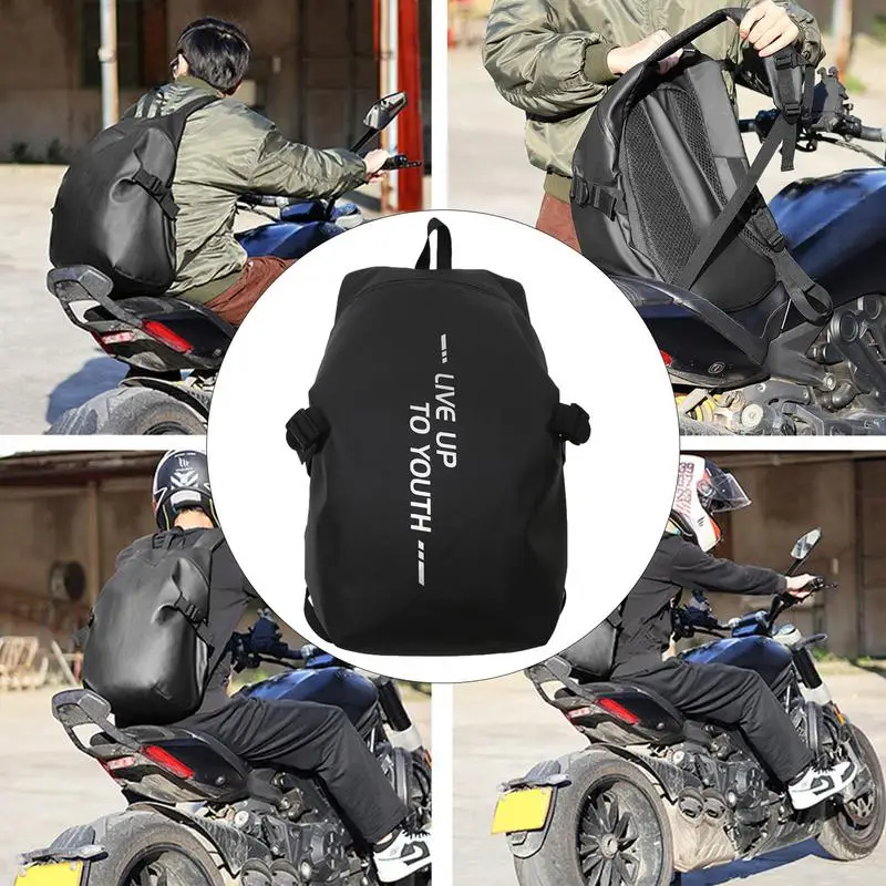 

Motorcycle Riding Backpack Storage Bag Motorbike Large Capacity Hat Backpack Cycling Hard Hat Carrier Riding Backpack For Hiking